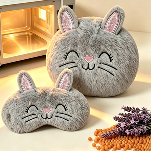 Offre Spéciale : <span class=keywords><strong>Coussin</strong></span> <span class=keywords><strong>chauffant</strong></span> en peluche pour <span class=keywords><strong>chat</strong></span>, compatible <span class=keywords><strong>micro</strong></span>-ondes, avec masque oculaire pour les crampes menstruelles - Product Image 1