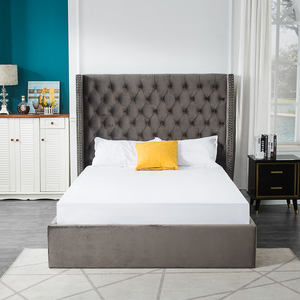 Set Base Letto Singolo Moderno per Camera da Letto con <span class=keywords><strong>Testiera</strong></span> Curva in Pelle PU Felpata, Comodo Contenitore e Meccanismo Gas Lift - Product Image 2