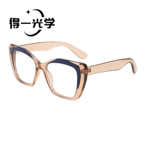 แว่นตา De Yi Optics ลายเสือดาว กรอบสี่เหลี่ยม ป้องกันแสงสีฟ้า สำหรับทุกเพศ ขนาดกลาง เลนส์ PC - Product Image 3