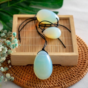 Yoni Massage Khoan 3 Kích Cỡ Tự Nhiên Bán Buôn Pha Lê Yoni Trứng Set Yoni Trứng Kanger Opal Trứng - Product Image 4