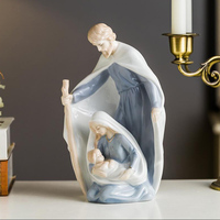 Statues en céramique de Jésus chrétien, ornements, décoration religieuse catholique
