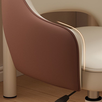 Chaise de bureau ergonomique en forme d'œuf, personnalisable OEM, bicolore en PU, pivotante hydraulique, vente en gros directe usine