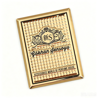 Étiquettes autocollantes personnalisées en papier brillant avec texture métallique en aluminium gaufré de luxe pour flacon de parfum
