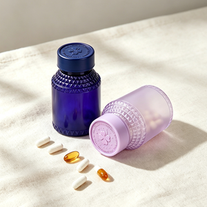 Bouteille en plastique pharmaceutique vide de 250 ml avec bouchon en plastique CR en forme de diamant pour pilules et capsules - Product Image 5