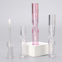 OMI Personnalisé Moderne 3.5ml Récipient de Brillant à Lèvres Recyclable Unique Vide Tubes en Plastique Transparent Bouteille de Brillant à Lèvres Moderne