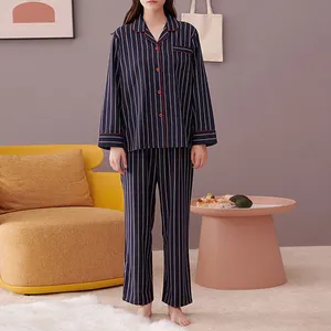 Gaun Lingerie pakaian tidur kustom, pakaian dalam seragam gaun malam 2024 baju tidur seksi wanita kemeja sifon merek Logo piyama/