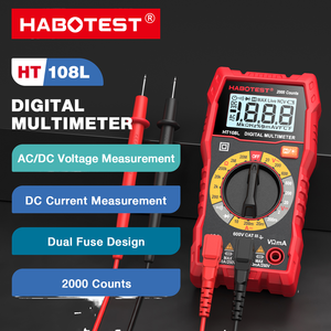 HABOTEST düşük fiyat manuel aralığı 2000 sayımları 600V gerilim AC DC TRMS çok metre cihazı voltmetre Multitester dijital multimetre - Product Image 1