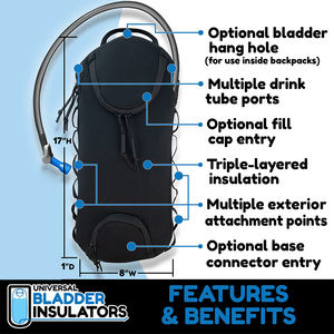 Aisladores de vejiga de neopreno impermeables personalizados Depósito de vejiga de agua Ajuste MIL Spec Antídoto y Crux con logotipo personal - Product Image 6