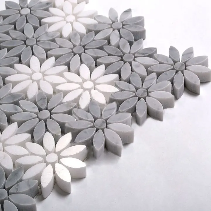 Marmor blume entwirft Mosaik fliese