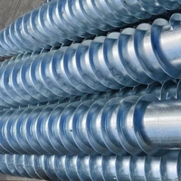 Pieu de fondation hélicoïdal en acier galvanisé de 1600 mm, ancrage de 5000 lb de résistance à la cisaillement, diamètre de 76 mm, boulon M12 amovible pour ferme solaire