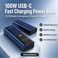 Batterie externe portable 20000mAh 100W avec prise AC intégrée, charge sans fil, pour ordinateur portable, voyages, usage professionnel