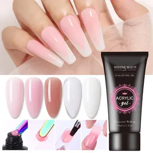 WESTINK Nail Supplies OEM Private Label Hard Gel Builder For Nail Extension Soak Off Quick Acrylic Gel Nai Polish Polygeling