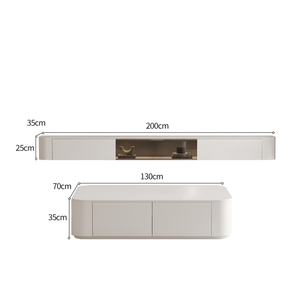 Supporto <span class=keywords><strong>TV</strong></span> Moderno Regolabile e Tavolino da Caffè per Soggiorno, Sala da Pranzo e Hotel, Adatto a <span class=keywords><strong>TV</strong></span> da 65+ <span class=keywords><strong>Pollici</strong></span> in Piccoli Appartamenti - Product Image 5