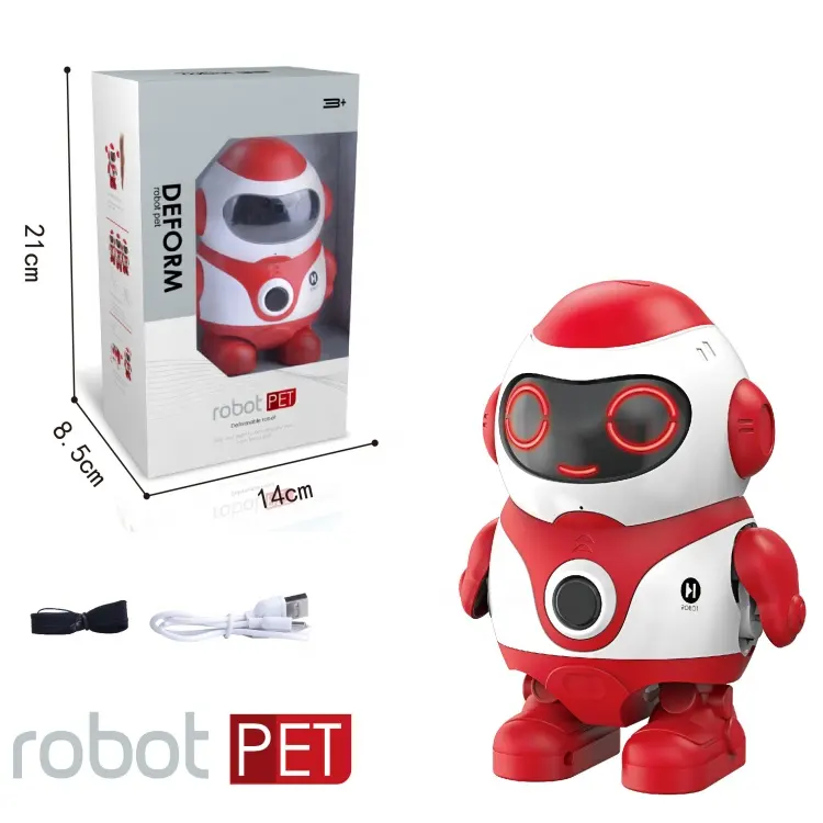 IQOEM Weihnachts geschenk Geste Sensing Musik intelligente interaktive Begleiter Roboter Haustier Verformung Roboter Spielzeug Weihnachten