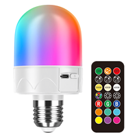 Ampoules rechargeables E14/B22/E26 à télécommande, fonctionnant sur piles, non câblées, à intensité variable, pour usage hôtelier, température de couleur multiple, conformes FCC