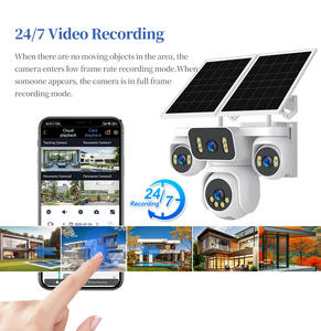 กล้องวงจรปิดไร้สายกลางแจ้ง 4G <span class=keywords><strong>LTE</strong></span> AOV พลังงานแสงอาทิตย์ 4 เลนส์ AI 8K Ultra HD มองเห็นในเวลากลางคืน กันน้ำ รองรับคลื่นความถี่ยุโรป - Product Image 4