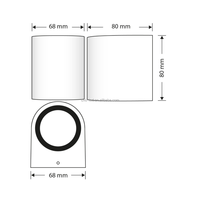 Applique murale moderne en aluminium, foheel 1xGU10 2xGU10, supports de Surface, éclairage d'intérieur et d'extérieur, luminaire de jardin