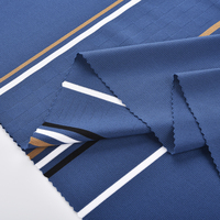 Nueva Tela de Tricot Elástica Teñida con Hilo para Hombre, Rayas, 90% Nailon, 10% Elastano, Transpirable, Antiestática, Jacquard, Mediana