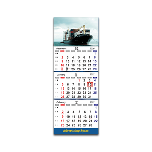 Calendario Chino Tradicional de Alta Calidad, Calendario de Pared de Papel <span class=keywords><strong>con</strong></span> Logotipo Personalizado, Calendario de Pared de 3 Meses para Regalos Corporativos - Product Image 1