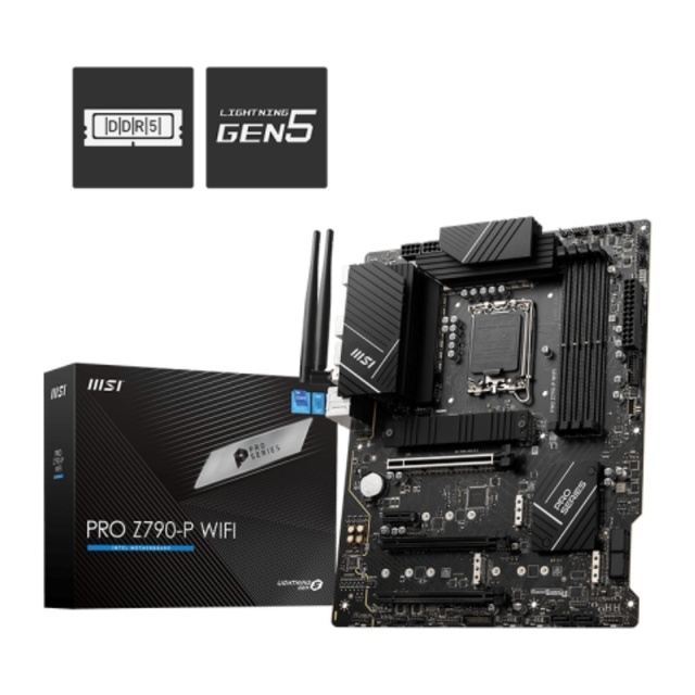 MSI PRO Z790-P WiFi ProSeries Motherboard (Supports 12th/13th/14th Gen Intel Processors, LGA 1700, DDR5, USB 3.2 Gen2, ATX)