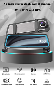 Specchietto Retrovisore con Dash Cam Touch Screen da 12 Pollici, Doppia <span class=keywords><strong>Telecamera</strong></span> HD 1080P, DVR <span class=keywords><strong>per</strong></span> Auto con GPS <span class=keywords><strong>e</strong></span> WiFi, Registratore Video - Product Image 4