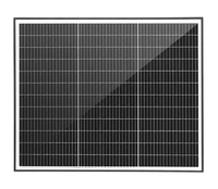 Panneau solaire rigide 75W 12V à cadre noir 670x555x25mm, module PV mono en verre pour caravane, camping-car, bateau, abri, recharge de batterie