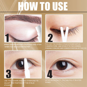 EELHOE Bande adhésive double paupière, ruban de beauté pour les yeux, en dentelle, <span class=keywords><strong>invisible</strong></span>, sans colle, respirant, super adhésif, longue durée, avec kit de clips - Product Image 5