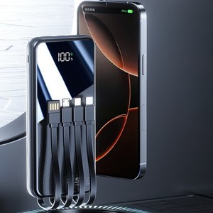 Banco <span class=keywords><strong>de</strong></span> Energía <span class=keywords><strong>de</strong></span> Carga Rápida <span class=keywords><strong>de</strong></span> 22.5W y 60000mAh, 4 Cables Integrados, Pantalla Digital LED, <span class=keywords><strong>Cargador</strong></span> <span class=keywords><strong>Portátil</strong></span> <span class=keywords><strong>de</strong></span> Alta Capacidad para <span class=keywords><strong>Teléfono</strong></span> y Tableta - Product Image 2
