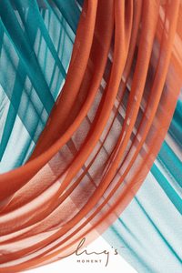 <strong>Teal</strong> Orange Artificial <strong>Wedding</strong> Arch Flowers Kit Chiffon Drapes Ceremony Reception Arbor Backdrop Floral Party Outdoor <strong>Decoration</strong> - Product Image 4