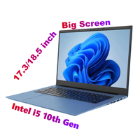 Ordinateur Portable Intel I5 10e Gén. 17.3/18.5 Pouces WIFI 6 BT5.0 RJ45 Windows 11 Pro Quadricœur Professionnel avec Batterie Longue Durée 10000mAh