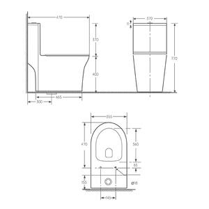 WC monobloc en céramique blanc à siphon S-trap, double chasse <span class=keywords><strong>d</strong></span>'<span class=keywords><strong>eau</strong></span> à <span class=keywords><strong>jet</strong></span>, pour salle de bain <span class=keywords><strong>d</strong></span>'hôtel - Product Image 2