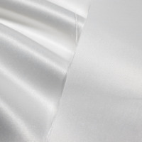 100D * 200D Polyester Recyclé Satin Tissus Blanc De Satin De Soie De Mariée Tissu Pour Fille Jupe Robe