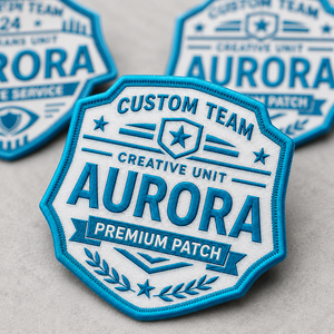 Badges brodés personnalisés en gros, écussons brodés thermocollants avec logo lettre personnalisé, patchs brodés tissés à repasser - Product Image 4