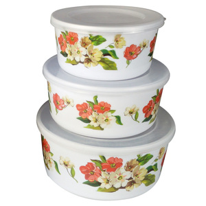 Bộ Bát Nhựa Melamine Hình Tròn 5 Chiếc Có Nắp Pp - Product Image 2