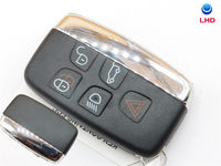 Coque de clé de voiture intelligente à 5 boutons compatible avec Land Rover Range Rover Sport Evoque Discovery 4 Jaguar Freelander XFL XE XJ