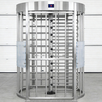 Portillon tournant pleine hauteur résistant aux intempéries, bidirectionnel ou à voie unique, avec lecteur de code QR personnalisé pour stations de métro et aéroports