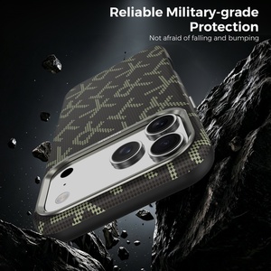 Nueva Funda Magnética de Cuero PU con Textura de Fibra de Carbono para iPhone 17 14 15 16 Pro Max 17 Air, Carga Inalámbrica, Antigolpes - Product Image 4