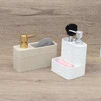 Distributeur de savon liquide pour évier de cuisine domestique, multifonctionnel, grand rangement, en résine, écologique, sans électricité, design moderne et créatif