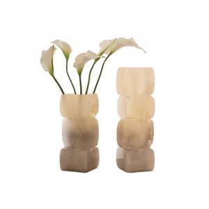 Vasi <span class=keywords><strong>in</strong></span> Cristallo Soffiato a Bocca Stile Art Déco, Cubi Geometrici Impilabili, Centrotavola per Casa e Matrimoni, Logo Personalizzabile - Product Image 4