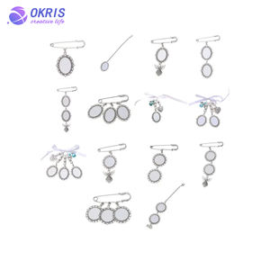 Beliebte Blanko-Sublimations-Metallbrosche, Blumenstrauß-Anhänger und Abzeichen, Persönlicher Hut-/Blumenstrauß-Anhänger für Hochzeit/Abschlussgeschenk/Dekoration - Product Image 6