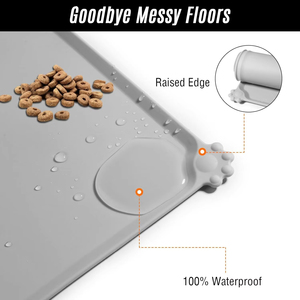 Waterproof Pet Feeding Mat with High Raised Edges BPA Free <b>Placemats</b> for Cat Dog Water Bowl Silicone Dogs Cats Food Mats - Product Image 2