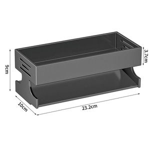 Estante <span class=keywords><strong>de</strong></span> Almacenamiento <span class=keywords><strong>de</strong></span> Acero al Carbono Refinado para Cocina, Montado en Pared, Sin Perforaciones, Colgante, para Especias, Cebollas, <span class=keywords><strong>Jengibre</strong></span>, Ajo, con Cesta Escurridora - Product Image 5