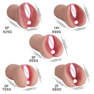 Vagina Artificial de goma de bolsillo para hombres, consoladores con textura 3D, Juguetes sexuales vaginales, masturbadores masculinos de látex