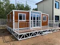 Maison préfabriquée extensible en conteneur de 40 pieds ou 20 pieds, 2 à 5 chambres, en acier pliable, à vendre