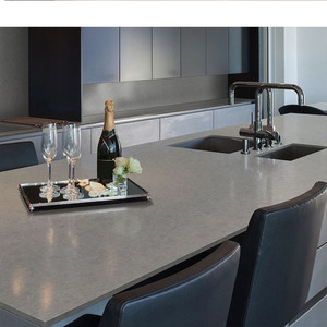 Bàn bàn Vanity Tops grey chất lượng tốt nhất chất lượng cao bằng đá cẩm thạch nhà bếp thạch anh Composite trắng trang trí nội thất hiện đại 7 Mohs - Product Image 6