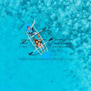 Kayak de pêche en plastique pour 2 personnes, canoë en verre entièrement Transparent, Kayak à rames Transparent, été Offre Spéciale - Product Image 6