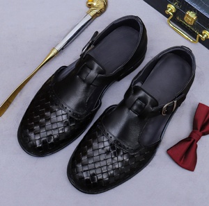 Chaussures habillées pour hommes de haute qualité, en cuir de vachette, style Derby, élégantes et simples - Product Image 5