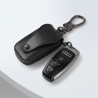 Étui de protection pour clé de voiture en cuir PU noir, anti-poussière, housse de protection pour clé de voiture à distance, mini sacs de luxe, porte-clés