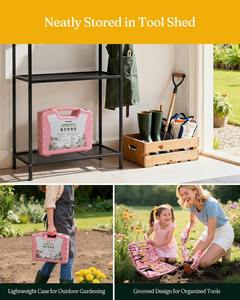 Custom Womens Gardening <b>Tools</b> Gift <b>Set</b> Rust Proof Heavy-Duty <b>Garden</b> <b>Tools</b> with Durable Carrying Case Fashionable Gardening Gift - Product Image 5