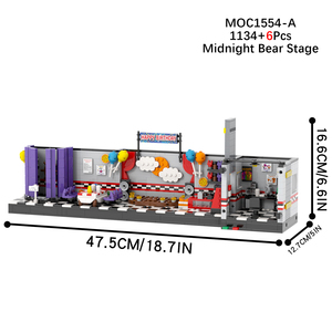Venta al por Mayor MOC1554 <span class=keywords><strong>FNAF</strong></span> Midnight Bear Stage a B, Creativos Mini Bloques de Construcción DIY, Juguetes Educativos para Niños - Product Image 4
